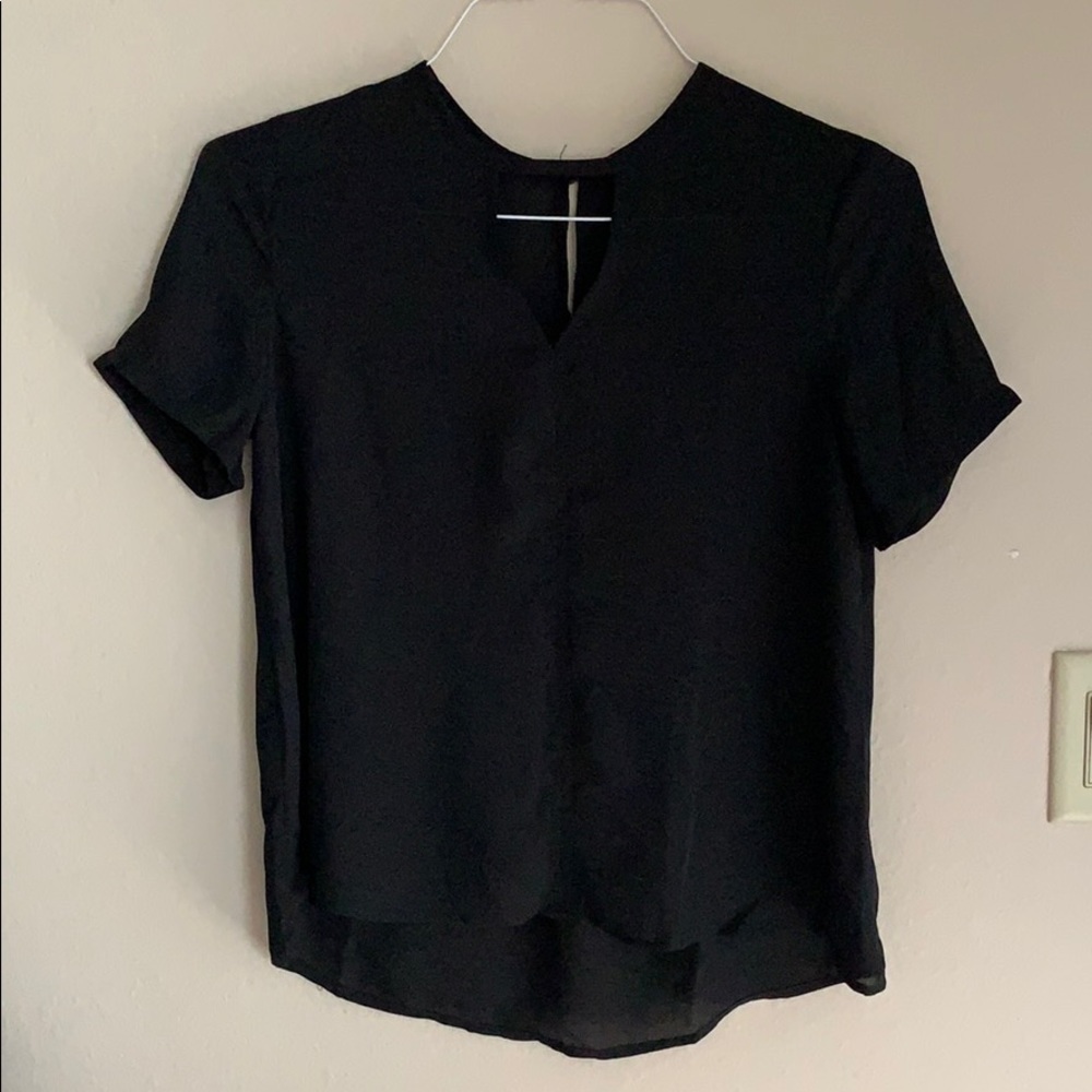Black Short Sleeve Blouse